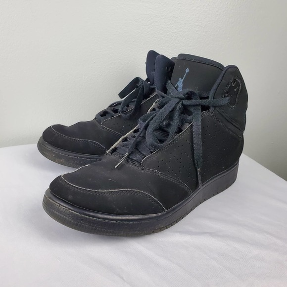 Junior Nike Jordan 1 Flight 5 Black Basketball Trainers 881440 010 Size 7y - Picture 15 of 16